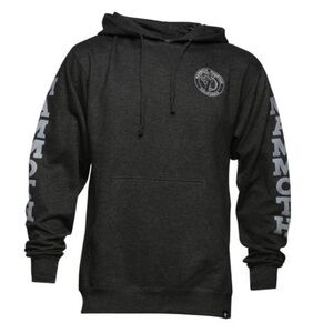 Mammoth Mountain Hoodie Ski Woolly Black Pullover Sweatshirt Spell Out Size S